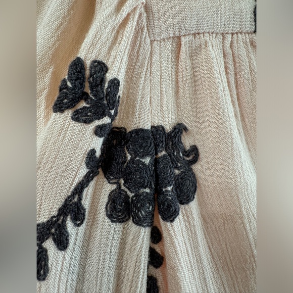 NWT Free People Emma Pink and Gray Embroidered Floral Dress - Picture 6 of 9